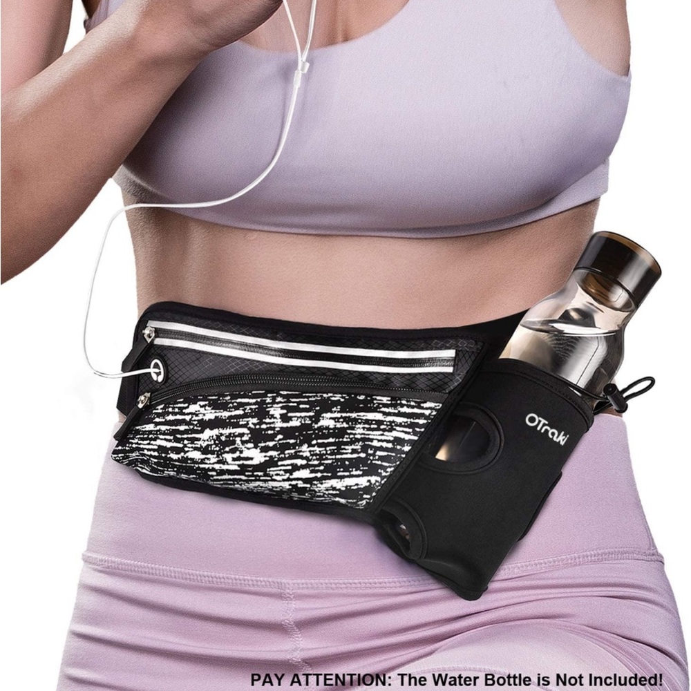 OTraki Black Hiking Bum Bag/Fanny Pack